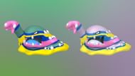 Alolan Muk shiny comparison (Image via TPC)
